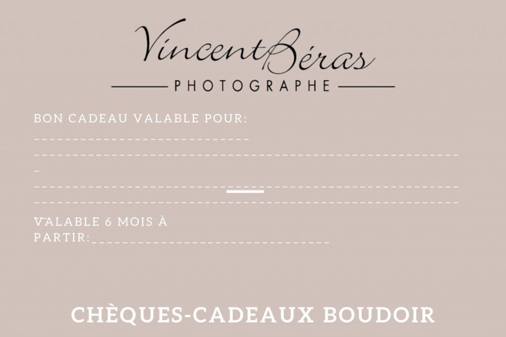 Verso du bon cadeau shooting boudoir