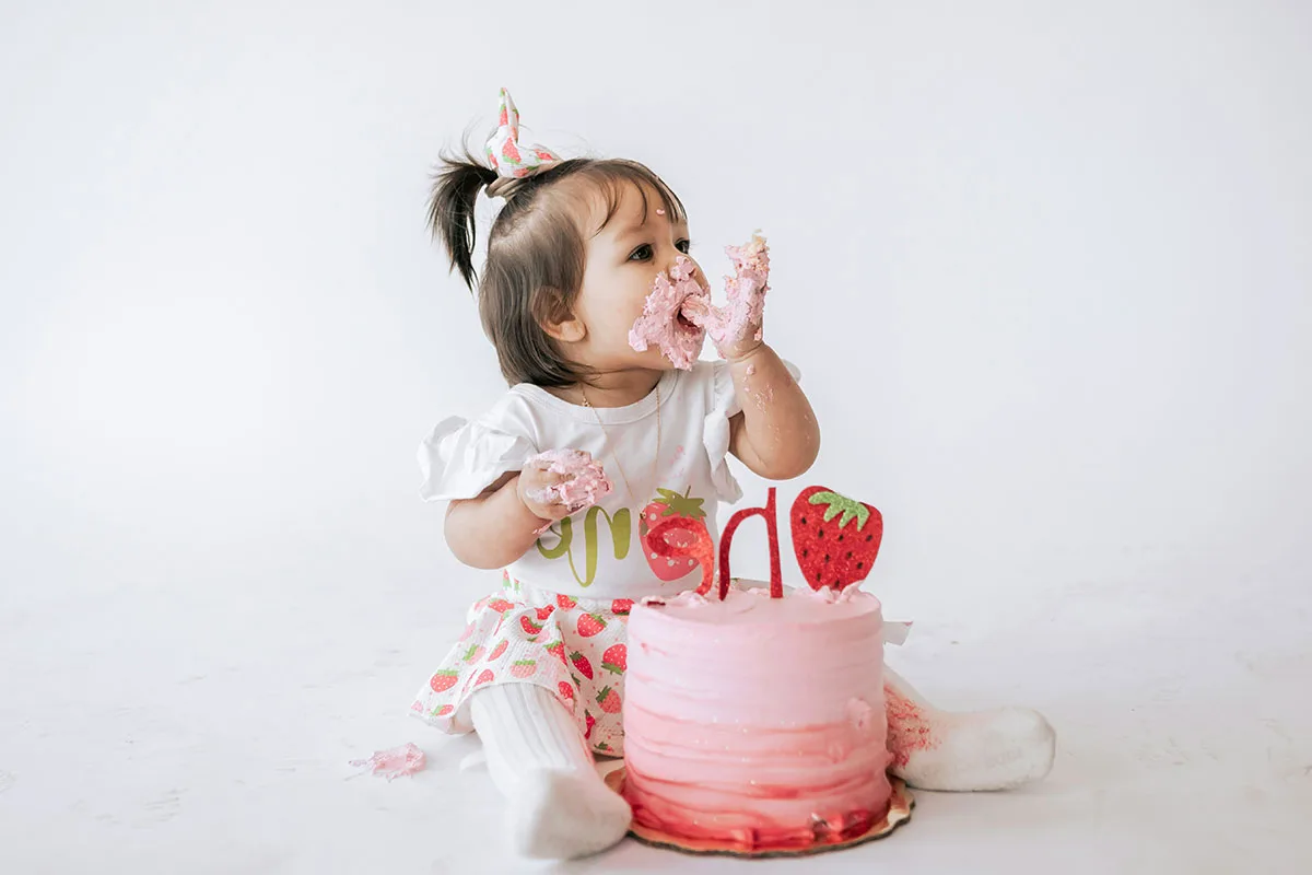 Photo d'anniversaire 1 an bébé
